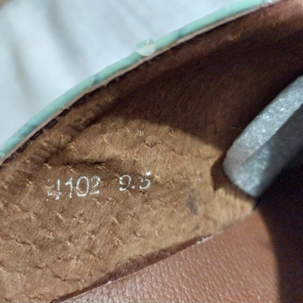 SEBASTA ITALIANO Men"s Shoes 9.5 Blue Croc-Embossed Slip-On Loafers - Picture 3 of 10